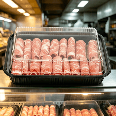 PET带盖肉卷盒